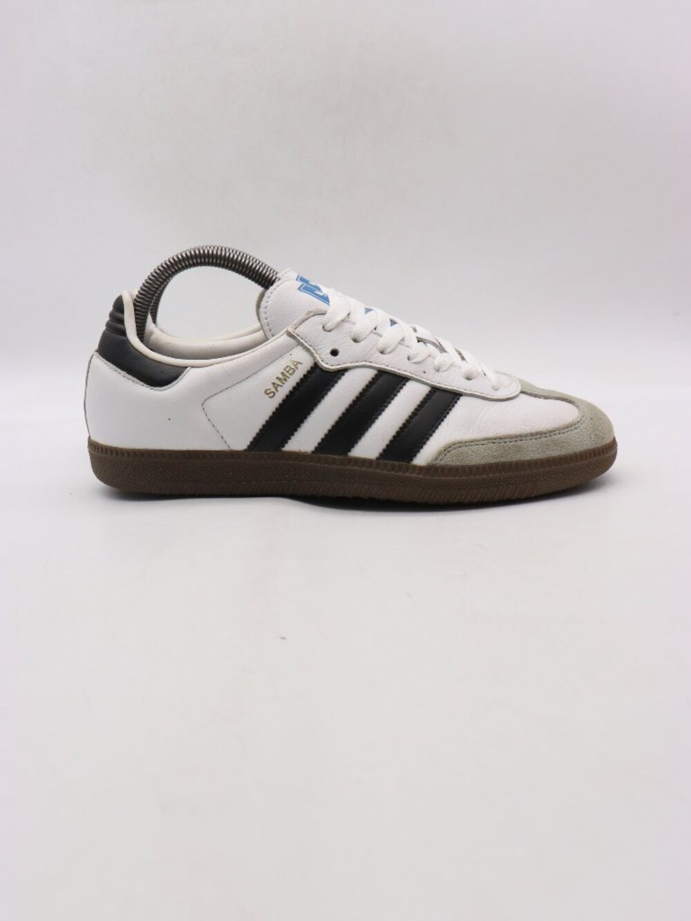 Adidas Samba OG Men's Size 7 White Black Gum Athletic Leather Shoes Sneakers